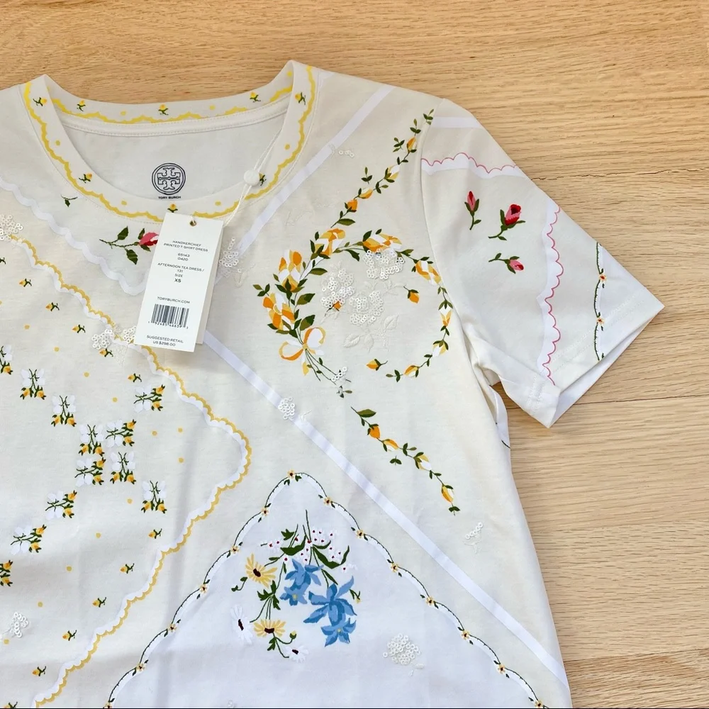 Tory Burch Handkerchief Printed T-shirt Dress - Picture 6 of 7